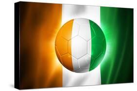 Soccer Football Ball with Ivory Coast Flag-daboost-Stretched Canvas