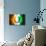 Soccer Football Ball with Ivory Coast Flag-daboost-Art Print displayed on a wall