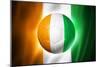 Soccer Football Ball with Ivory Coast Flag-daboost-Mounted Art Print