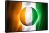 Soccer Football Ball with Ivory Coast Flag-daboost-Framed Stretched Canvas