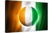 Soccer Football Ball with Ivory Coast Flag-daboost-Stretched Canvas