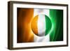 Soccer Football Ball with Ivory Coast Flag-daboost-Framed Premium Giclee Print