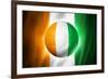 Soccer Football Ball with Ivory Coast Flag-daboost-Framed Art Print