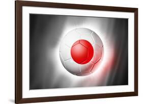 Soccer Football Ball with Japan Flag-daboost-Framed Art Print