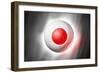 Soccer Football Ball with Japan Flag-daboost-Framed Premium Giclee Print