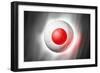 Soccer Football Ball with Japan Flag-daboost-Framed Premium Giclee Print