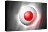 Soccer Football Ball with Japan Flag-daboost-Stretched Canvas