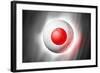 Soccer Football Ball with Japan Flag-daboost-Framed Art Print