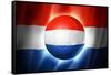 Soccer Football Ball with Netherlands Flag-daboost-Framed Stretched Canvas