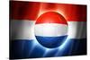 Soccer Football Ball with Netherlands Flag-daboost-Stretched Canvas