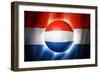 Soccer Football Ball with Netherlands Flag-daboost-Framed Art Print