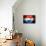 Soccer Football Ball with Netherlands Flag-daboost-Mounted Art Print displayed on a wall