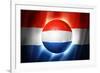 Soccer Football Ball with Netherlands Flag-daboost-Framed Art Print