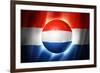 Soccer Football Ball with Netherlands Flag-daboost-Framed Art Print