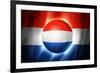 Soccer Football Ball with Netherlands Flag-daboost-Framed Art Print