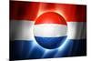 Soccer Football Ball with Netherlands Flag-daboost-Mounted Art Print