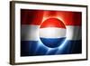 Soccer Football Ball with Netherlands Flag-daboost-Framed Art Print