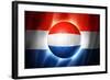 Soccer Football Ball with Netherlands Flag-daboost-Framed Art Print