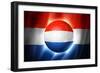 Soccer Football Ball with Netherlands Flag-daboost-Framed Premium Giclee Print