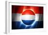 Soccer Football Ball with Netherlands Flag-daboost-Framed Premium Giclee Print