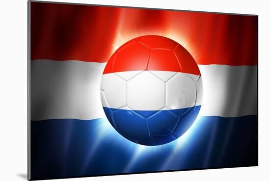 Soccer Football Ball with Netherlands Flag-daboost-Mounted Premium Giclee Print