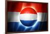 Soccer Football Ball with Netherlands Flag-daboost-Framed Art Print