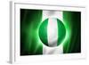 Soccer Football Ball with Nigeria Flag-daboost-Framed Art Print