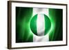 Soccer Football Ball with Nigeria Flag-daboost-Framed Art Print