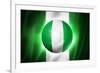 Soccer Football Ball with Nigeria Flag-daboost-Framed Art Print