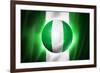 Soccer Football Ball with Nigeria Flag-daboost-Framed Art Print