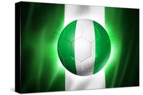 Soccer Football Ball with Nigeria Flag-daboost-Stretched Canvas
