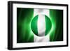 Soccer Football Ball with Nigeria Flag-daboost-Framed Art Print