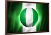 Soccer Football Ball with Nigeria Flag-daboost-Framed Art Print