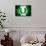 Soccer Football Ball with Nigeria Flag-daboost-Framed Stretched Canvas displayed on a wall