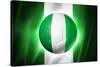 Soccer Football Ball with Nigeria Flag-daboost-Stretched Canvas