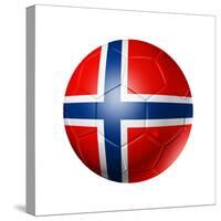Soccer Football Ball With Norway Flag-daboost-Stretched Canvas