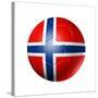 Soccer Football Ball With Norway Flag-daboost-Stretched Canvas