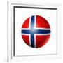 Soccer Football Ball With Norway Flag-daboost-Framed Premium Giclee Print