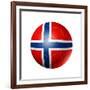 Soccer Football Ball With Norway Flag-daboost-Framed Premium Giclee Print