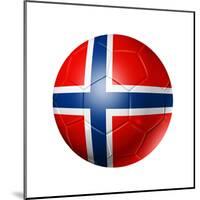 Soccer Football Ball With Norway Flag-daboost-Mounted Art Print