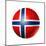 Soccer Football Ball With Norway Flag-daboost-Mounted Art Print