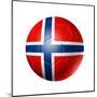 Soccer Football Ball With Norway Flag-daboost-Mounted Art Print