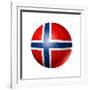 Soccer Football Ball With Norway Flag-daboost-Framed Art Print