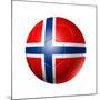 Soccer Football Ball With Norway Flag-daboost-Mounted Art Print