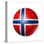 Soccer Football Ball With Norway Flag-daboost-Stretched Canvas