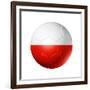 Soccer Football Ball With Poland Flag-daboost-Framed Premium Giclee Print