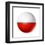 Soccer Football Ball With Poland Flag-daboost-Framed Art Print