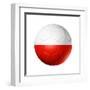 Soccer Football Ball With Poland Flag-daboost-Framed Art Print