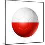 Soccer Football Ball With Poland Flag-daboost-Mounted Art Print