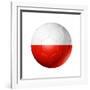 Soccer Football Ball With Poland Flag-daboost-Framed Art Print